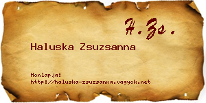 Haluska Zsuzsanna névjegykártya